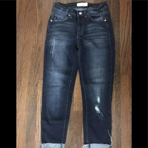 Kancan Estilo dark wash skinny ankle jeans